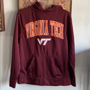 VIRGINIA TECH HOKIE MAROON SWEATSHIRT JACKET TOP M